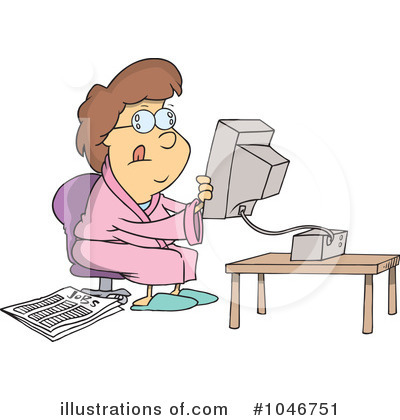 Royalty-Free (RF) Computers Clipart Illustration by toonaday - Stock Sample #1046751