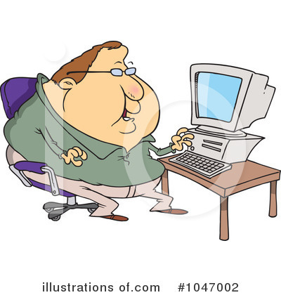 Royalty-Free (RF) Computers Clipart Illustration by toonaday - Stock Sample #1047002
