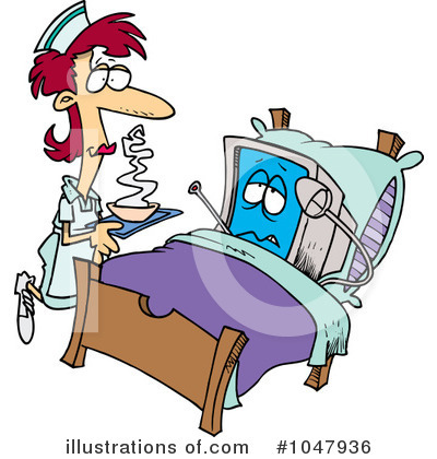 Royalty-Free (RF) Computers Clipart Illustration by toonaday - Stock Sample #1047936