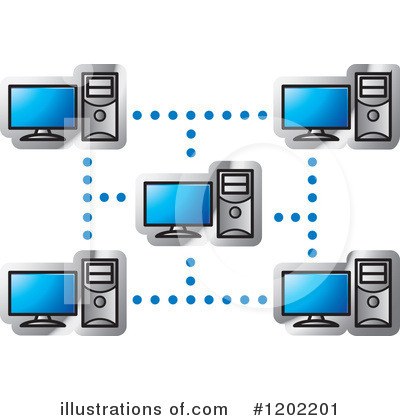 Royalty-Free (RF) Computers Clipart Illustration by Lal Perera - Stock Sample #1202201