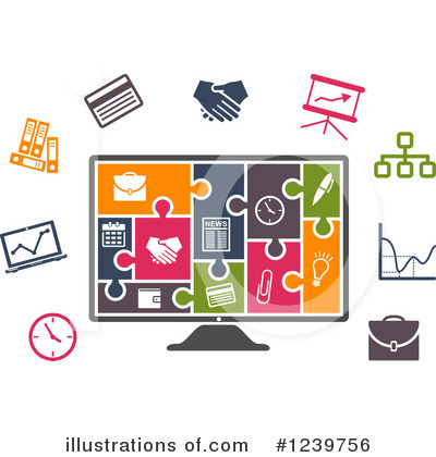 Royalty-Free (RF) Computers Clipart Illustration by Vector Tradition SM - Stock Sample #1239756
