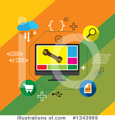 Royalty-Free (RF) Computers Clipart Illustration by ColorMagic - Stock Sample #1343969