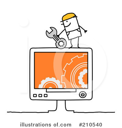 Royalty-Free (RF) Computers Clipart Illustration by NL shop - Stock Sample #210540