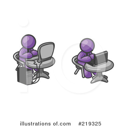 Royalty-Free (RF) Computers Clipart Illustration by Leo Blanchette - Stock Sample #219325