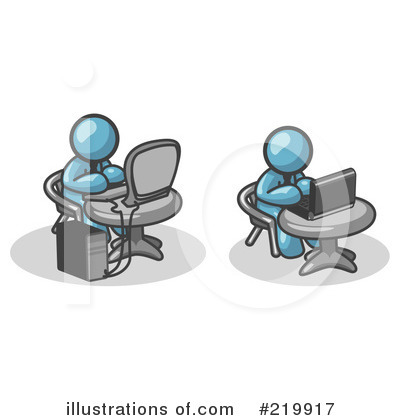 Royalty-Free (RF) Computers Clipart Illustration by Leo Blanchette - Stock Sample #219917