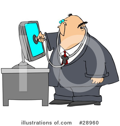 Royalty-Free (RF) Computers Clipart Illustration by djart - Stock Sample #28960