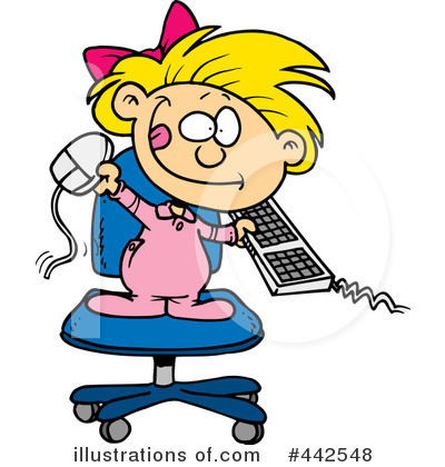 Royalty-Free (RF) Computers Clipart Illustration by toonaday - Stock Sample #442548