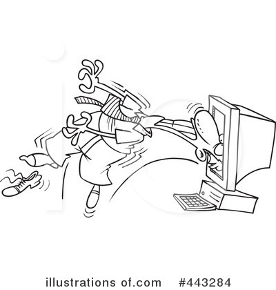Royalty-Free (RF) Computers Clipart Illustration by toonaday - Stock Sample #443284