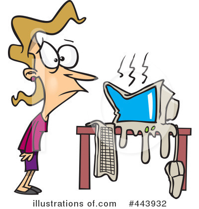 Royalty-Free (RF) Computers Clipart Illustration by toonaday - Stock Sample #443932