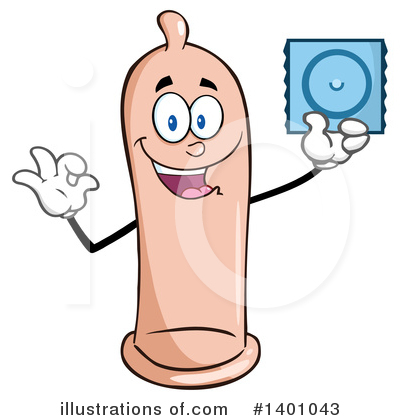 Royalty-Free (RF) Condom Mascot Clipart Illustration by Hit Toon - Stock Sample #1401043