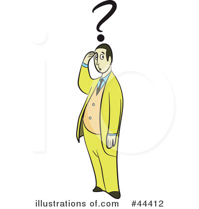 Royalty-Free (RF) Confused Clipart Illustration by Frisko - Stock Sample #44412