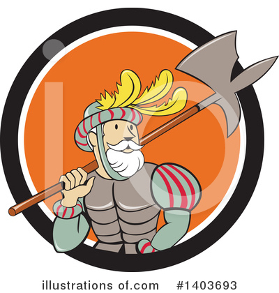 Royalty-Free (RF) Conquistador Clipart Illustration by patrimonio - Stock Sample #1403693