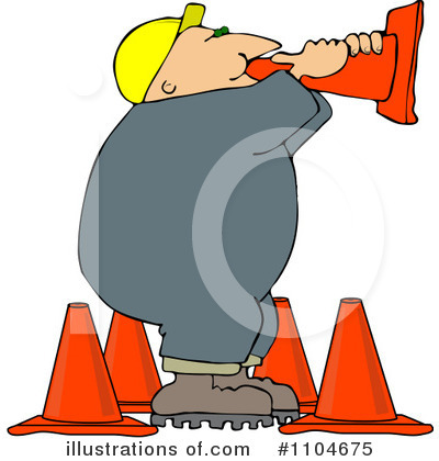 Construction Cones Clipart #1104675 by djart