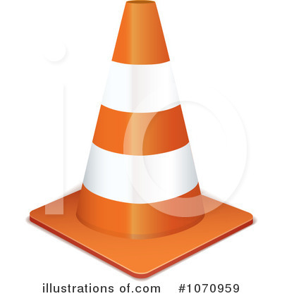 Royalty-Free (RF) Construction Cone Clipart Illustration by michaeltravers - Stock Sample #1070959