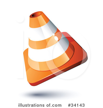 Royalty-Free (RF) Construction Cone Clipart Illustration by beboy - Stock Sample #34143