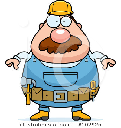 Royalty-Free (RF) Construction Worker Clipart Illustration by Cory Thoman - Stock Sample #102925
