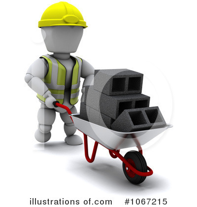 Royalty-Free (RF) Construction Worker Clipart Illustration by KJ Pargeter - Stock Sample #1067215