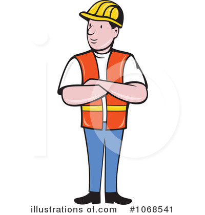 Royalty-Free (RF) Construction Worker Clipart Illustration by patrimonio - Stock Sample #1068541