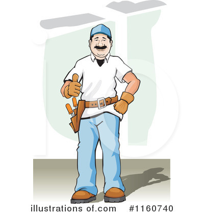 Construction Worker Clipart #1160740 by David Rey