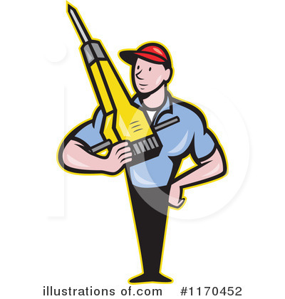 Royalty-Free (RF) Construction Worker Clipart Illustration by patrimonio - Stock Sample #1170452