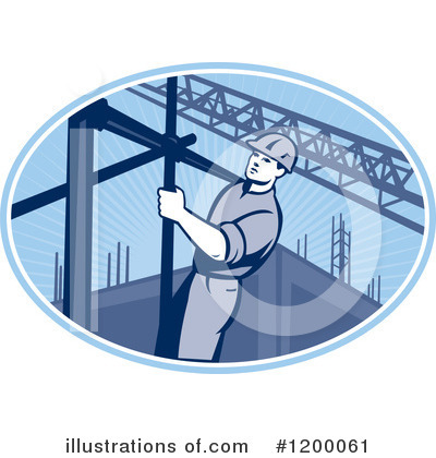 Royalty-Free (RF) Construction Worker Clipart Illustration by patrimonio - Stock Sample #1200061