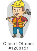 Construction Worker Clipart #1208151 by BNP Design Studio