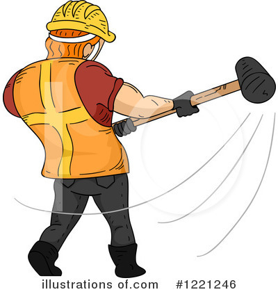 Royalty-Free (RF) Construction Worker Clipart Illustration by BNP Design Studio - Stock Sample #1221246