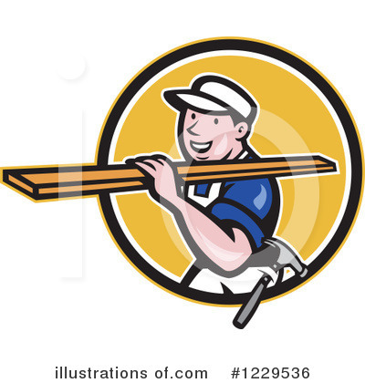 Royalty-Free (RF) Construction Worker Clipart Illustration by patrimonio - Stock Sample #1229536