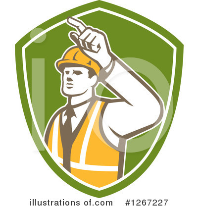 Royalty-Free (RF) Construction Worker Clipart Illustration by patrimonio - Stock Sample #1267227