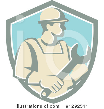 Royalty-Free (RF) Construction Worker Clipart Illustration by patrimonio - Stock Sample #1292511