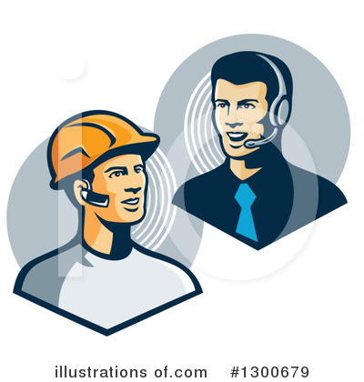 Royalty-Free (RF) Construction Worker Clipart Illustration by patrimonio - Stock Sample #1300679