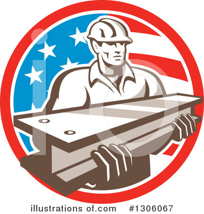 Royalty-Free (RF) Construction Worker Clipart Illustration by patrimonio - Stock Sample #1306067