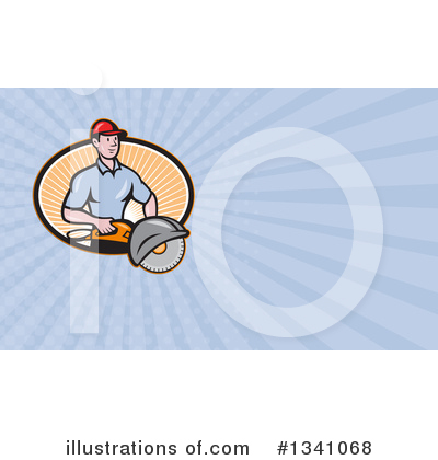 Royalty-Free (RF) Construction Worker Clipart Illustration by patrimonio - Stock Sample #1341068