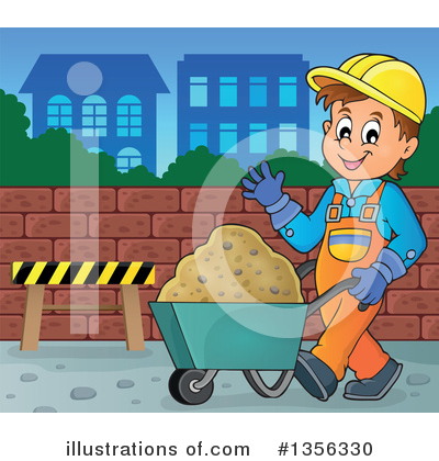 Royalty-Free (RF) Construction Worker Clipart Illustration by visekart - Stock Sample #1356330