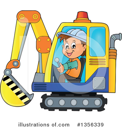 Excavator Clipart #1356339 by visekart