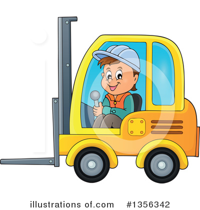 Forklift Clipart #1356342 by visekart