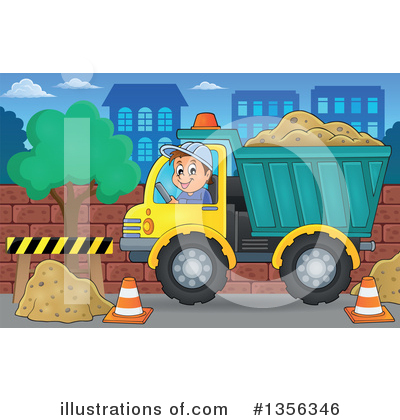 Royalty-Free (RF) Construction Worker Clipart Illustration by visekart - Stock Sample #1356346