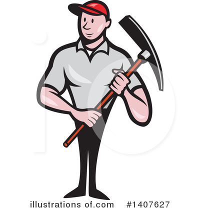 Royalty-Free (RF) Construction Worker Clipart Illustration by patrimonio - Stock Sample #1407627