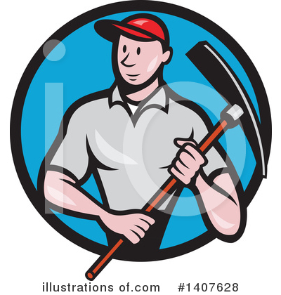 Royalty-Free (RF) Construction Worker Clipart Illustration by patrimonio - Stock Sample #1407628