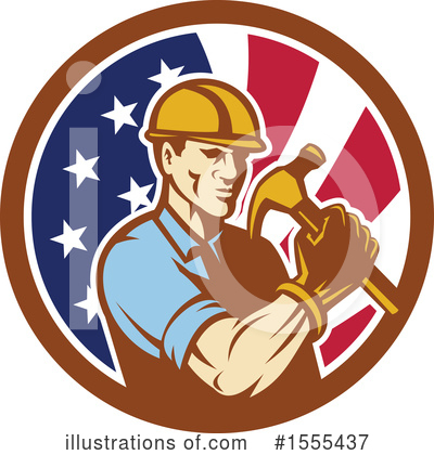 Royalty-Free (RF) Construction Worker Clipart Illustration by patrimonio - Stock Sample #1555437