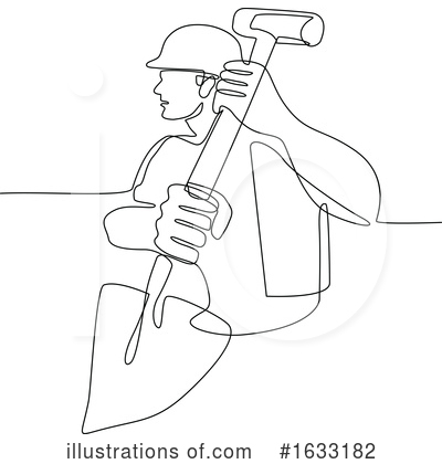 Royalty-Free (RF) Construction Worker Clipart Illustration by patrimonio - Stock Sample #1633182
