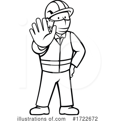 Royalty-Free (RF) Construction Worker Clipart Illustration by patrimonio - Stock Sample #1722672