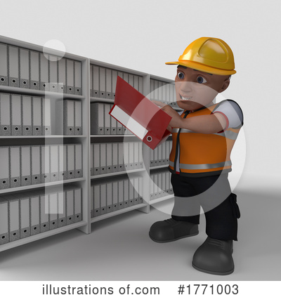 Royalty-Free (RF) Construction Worker Clipart Illustration by KJ Pargeter - Stock Sample #1771003