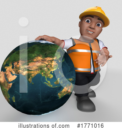 Royalty-Free (RF) Construction Worker Clipart Illustration by KJ Pargeter - Stock Sample #1771016