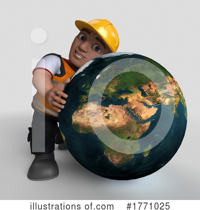 Royalty-Free (RF) Construction Worker Clipart Illustration by KJ Pargeter - Stock Sample #1771025