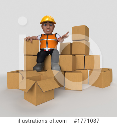 Royalty-Free (RF) Construction Worker Clipart Illustration by KJ Pargeter - Stock Sample #1771037