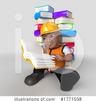 Royalty-Free (RF) Construction Worker Clipart Illustration by KJ Pargeter - Stock Sample #1771038