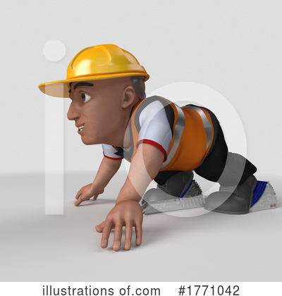 Royalty-Free (RF) Construction Worker Clipart Illustration by KJ Pargeter - Stock Sample #1771042