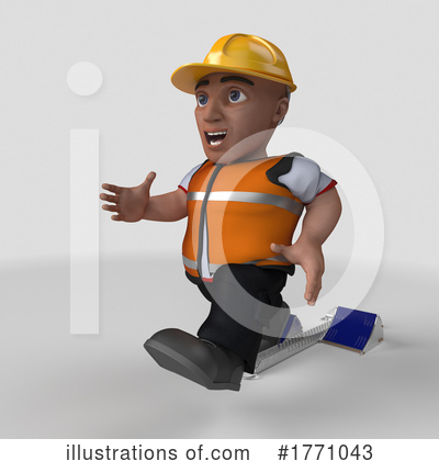 Royalty-Free (RF) Construction Worker Clipart Illustration by KJ Pargeter - Stock Sample #1771043
