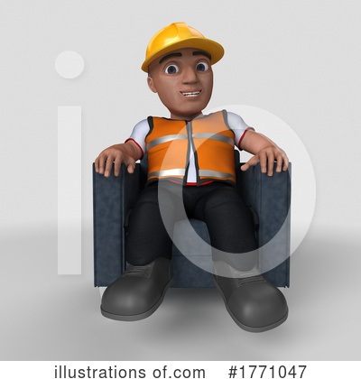 Royalty-Free (RF) Construction Worker Clipart Illustration by KJ Pargeter - Stock Sample #1771047